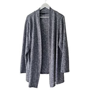Lane Bryant Gray & Metallic Space Dyed Open Long Sleeve Cardigan - Size 22/24